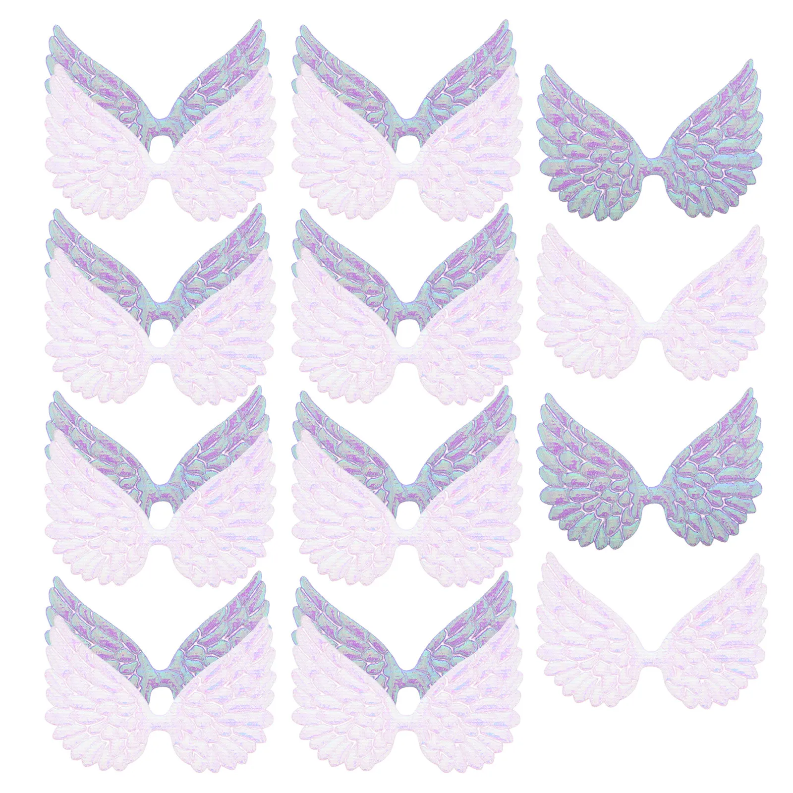 

20Pcs Mini Wing Decorative Accessories Plastic Charms Lovely Wing Sculptures for Garden Car Desk Miniature Things