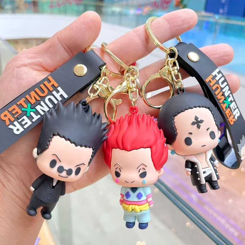 HUNTERxHUNTER Q-version Silicone Pendant Keychain GON·FREECSS Cartoon Charactor Rubber Model Key Ring Fans Backpack Jewelry Gift