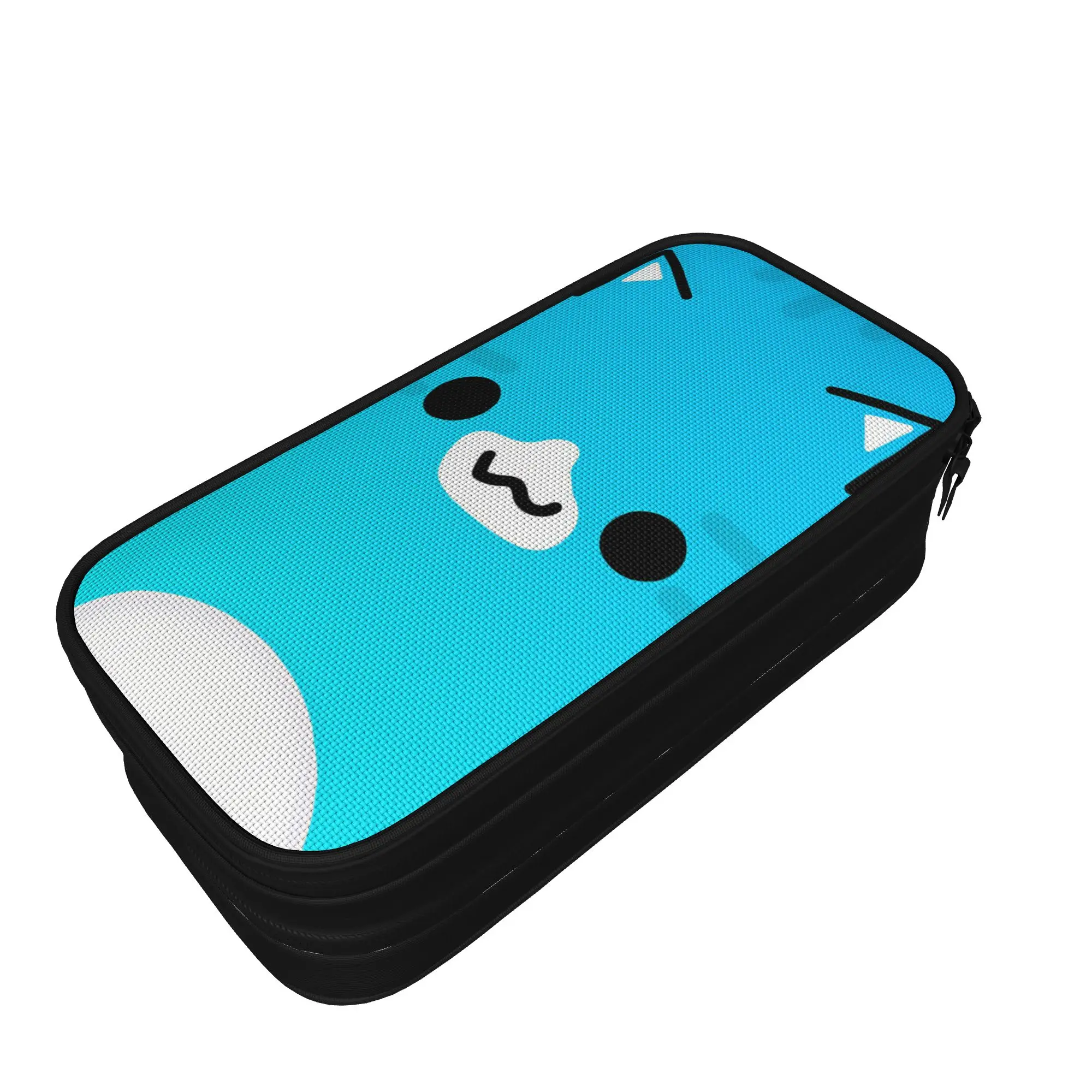 Geometry Gaming Dashed Pencil Case  School Pencil Cases Double Layer Students Cute Big Pencil Box School Stationery