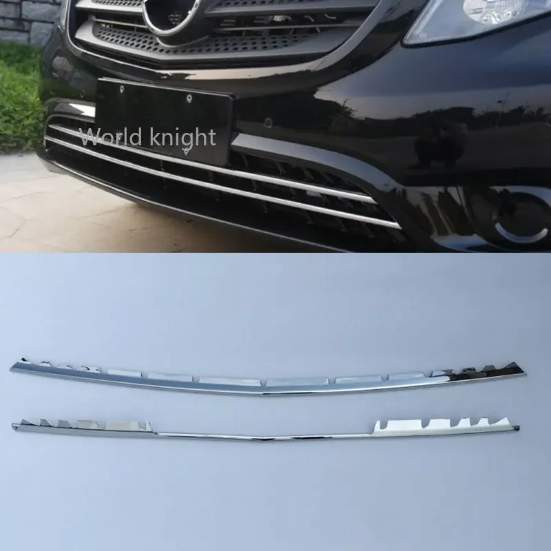 

For Mercedes Benz Vito 2016-2019 2PCS ABS Chrome Car Under Front Bumper Cover Trim Car Styling Accessories