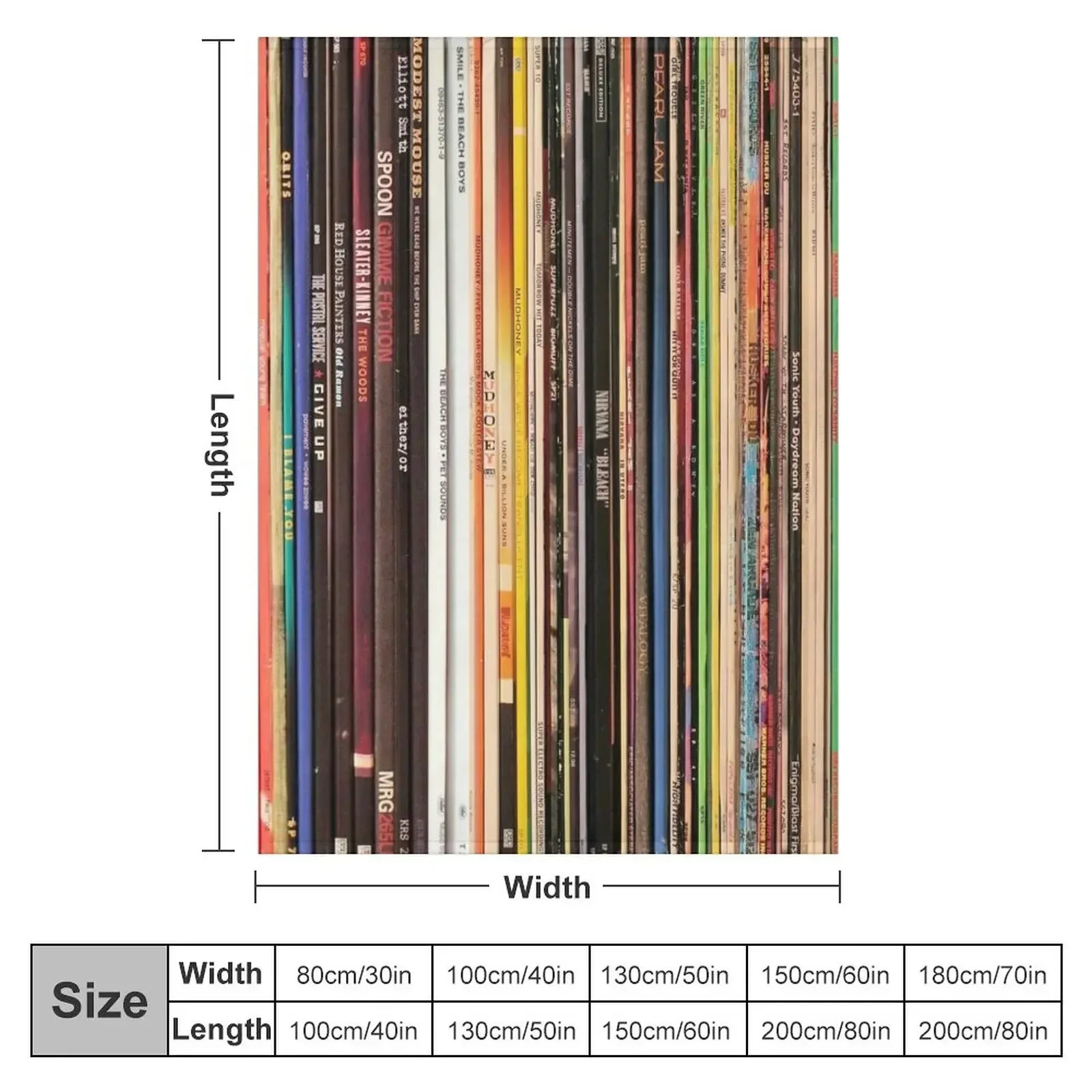 Ultimate Vinyl Record Collection Throw Blanket Decorative Sofa Bed linens Soft Plaid valentine gift ideas Polar Beach Blankets