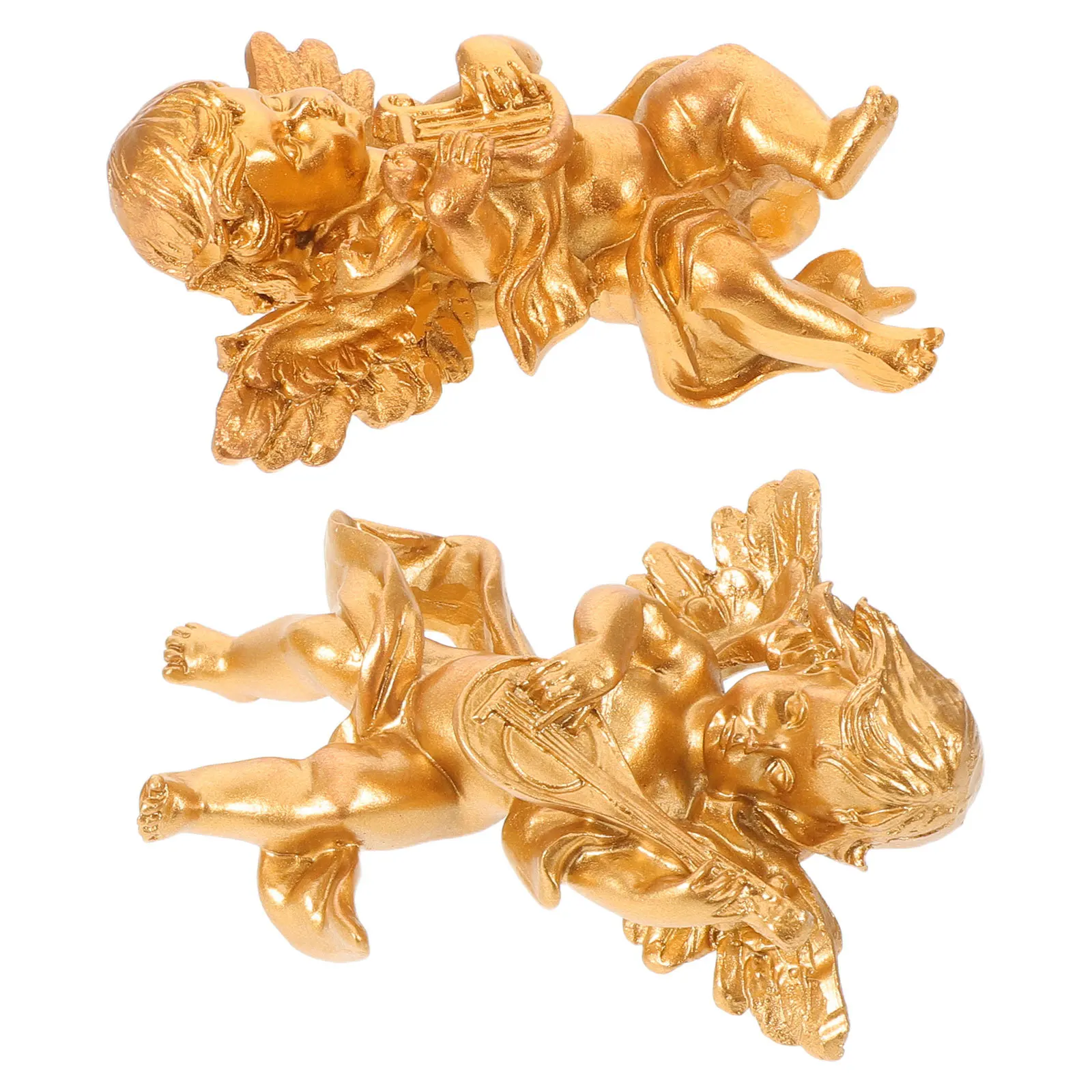 

2Pcs Vintage Cherub Wall Decor Resin Angels Sculpture Elegant Hanging Ornament Garden Balcony Home Wedding Christmas Ornament