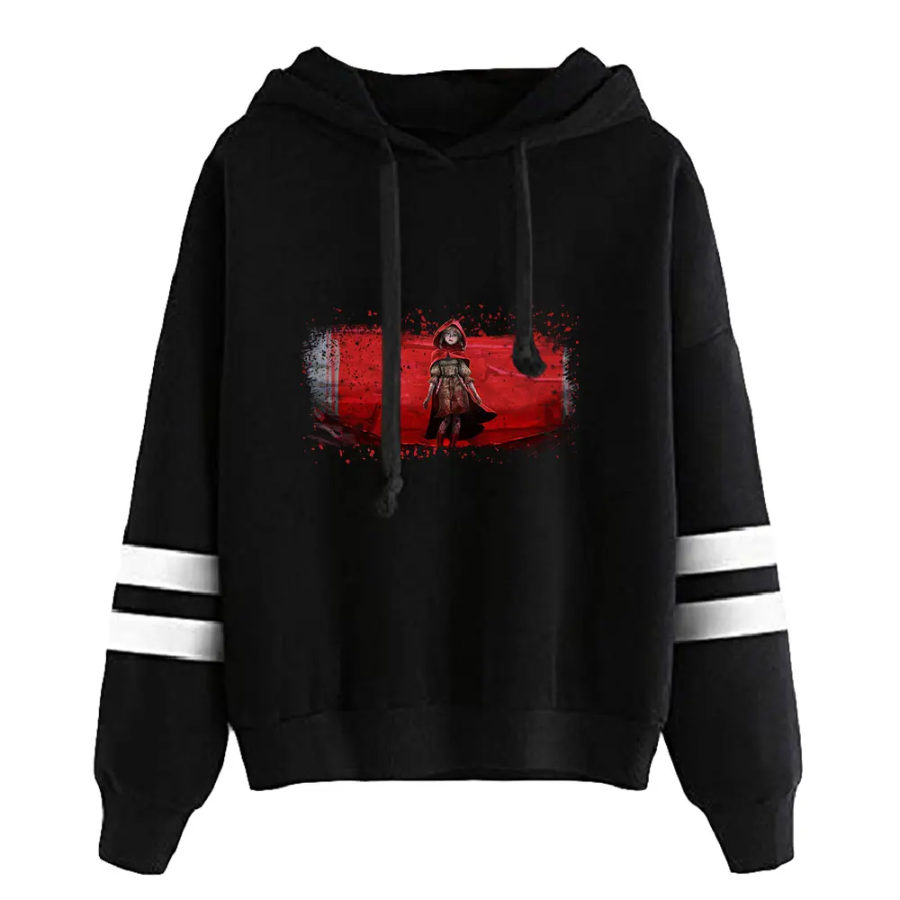 De Donkerste Verhalen Spel Unisex Pocketless Parallelle Staven Mouw Sweatshirts Dames Heren Hoodie Harajuku Streetwear Kleding