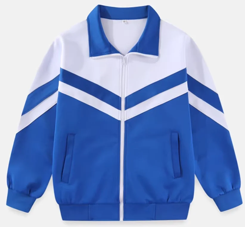 Chinese Middle School Uniform Vintage 90S Blue Include Jacket Pants Spring