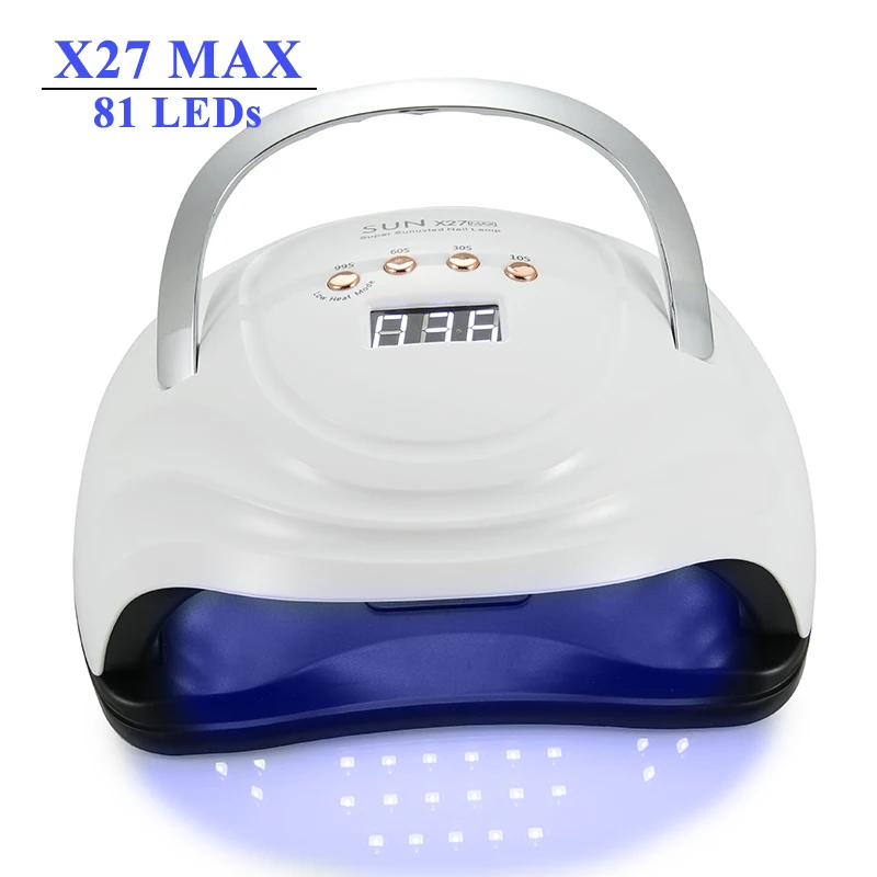 SUN X27MAX Nowa 81LEDs UV LED Lampa do paznokci Mocna suszarka do paznokci do żelu Profesjonalna lampa do manicure do paznokci do domu i salonu