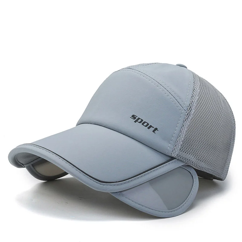 Summer Sun Visor Hat Adjustable Golf Cap with Retractable Brim UV Protection Sport Hat Unisex Baseball Cap