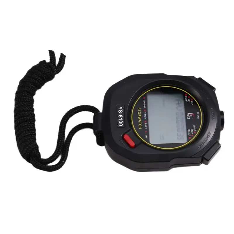 

YS Timer Stopwatch Chronograph Sports Training Digital Chronometers 3 Rows Display Of 100 Tracks-ABHG