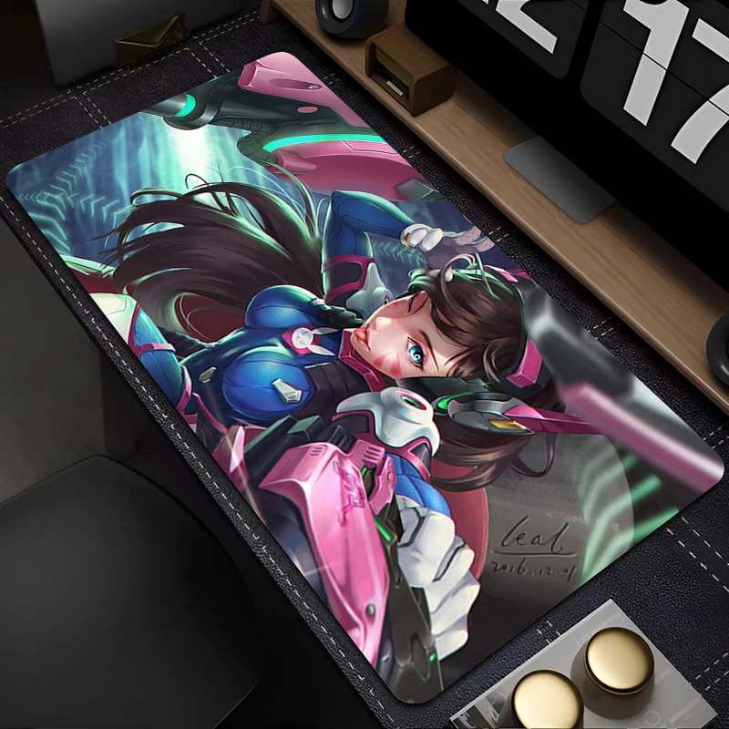 

Mouse Pad Accessories Keyboard Pad Office Desk Mat Anime Mousepad Natural Rubber Anti Slip Gaming O-overwatch D.Va Extended Pad