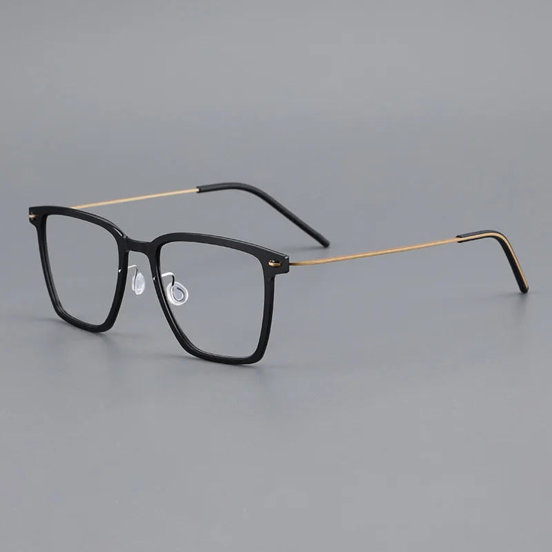 

ALE6554 Original design pure titanium frames, square frame nylon men's and women's myopia glasses without screws LDBG