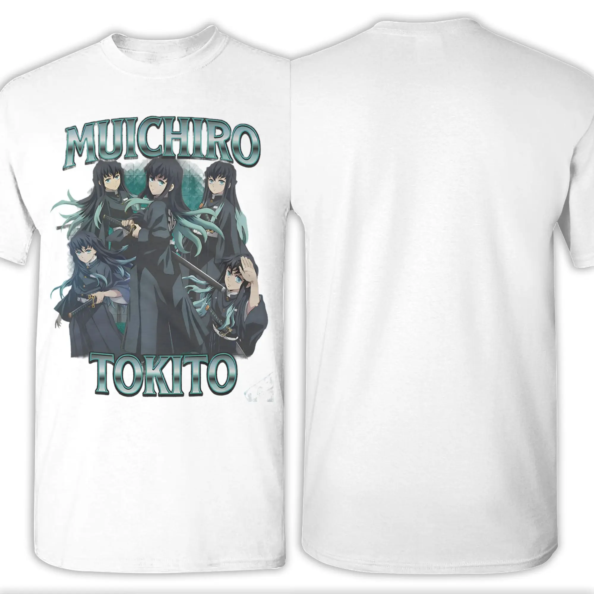 토키토 무이치로 귀멸의 칼날 데몬 슬레이어 남성용 티셔츠 순면 크레이지 티셔츠 크루넥 티셔츠 반팔 상의