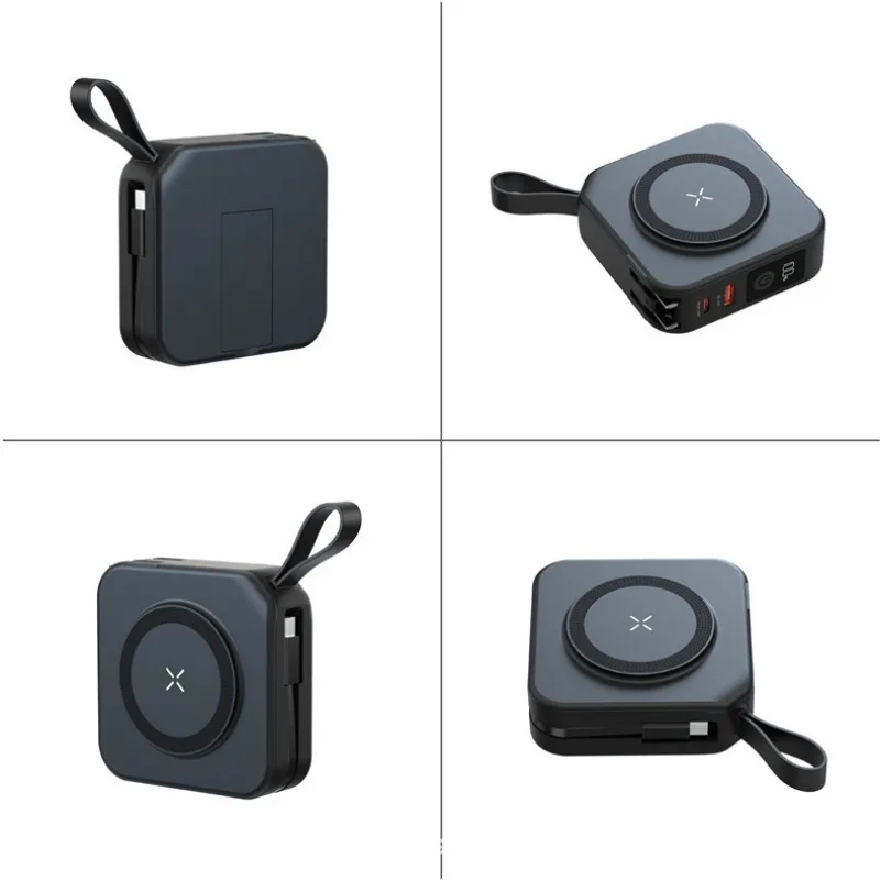 

New travel charging five-in-one magnetic wireless power bank 22.5W with its own cable 10000Mah fast charging mobile power supply