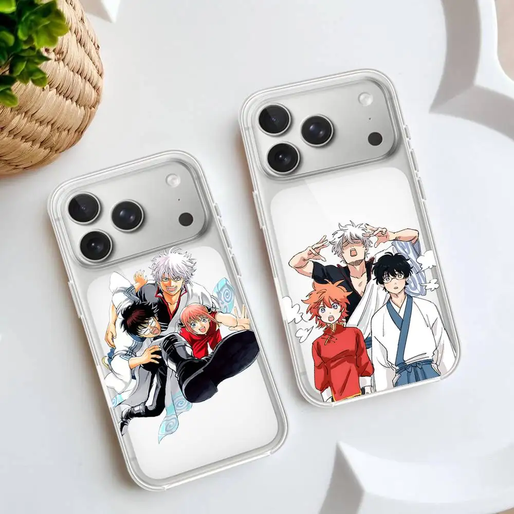 Anime G-Gintama Handyhülle für iPhone 17 16 15 12 11 Pro Max 14 Plus 13 Mini Transparente Weiche Schutzhülle