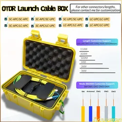 Fiber Optic OTDR Launch Cable Box 150M/1000M SC/LC/APC UPC 1310/1550Nm Single Mode Test Extension Cord Dead Zone Eliminator