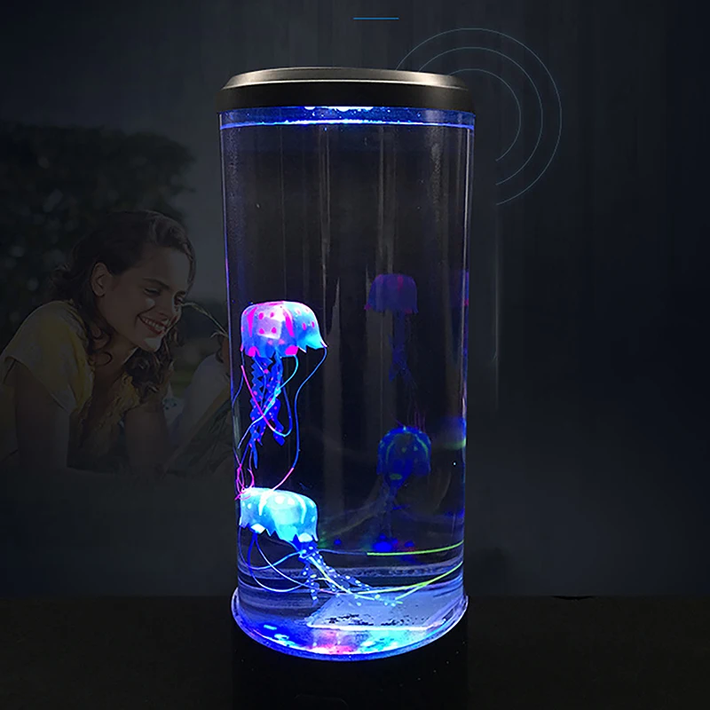 1Pc Color Changing Jellyfish Lamp USB/Battery Powered Table Night Light Children\'S Gift Home Bedroom Decor Kids Birthday Gifts