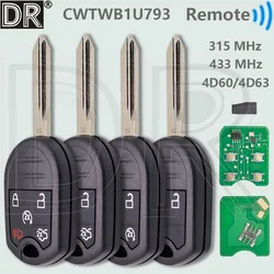 DR CWTWB1U793 4D60/4D63 315MHz 433MHz Car Remote Key For Ford Edge Escape Fusion Taurus Mazda Expedition Explorer Flex Mustan