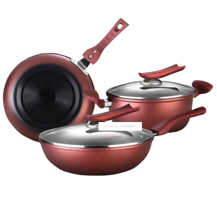 Cease-fire Health Preservation Pan Cooking Wok Pan With Upright Lid 24cm Non - stick Frying Pan Heat-preserve Vacuum Pot Boiling