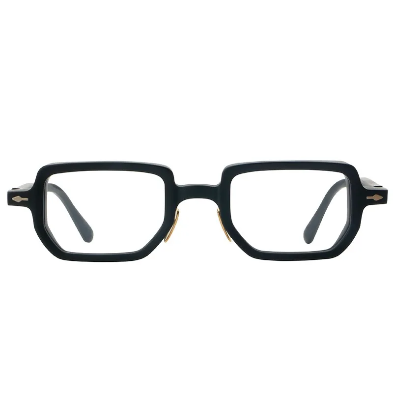 Vintage plate glasses frame hand-made black tortoise shell thick wide-brimmed myopia glasses frame can be equipped with anti-blu