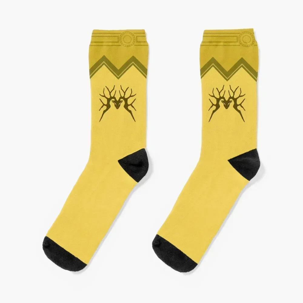 Golden Deer Banner Socks christmas stocking Stockings compression Men Socks Women's