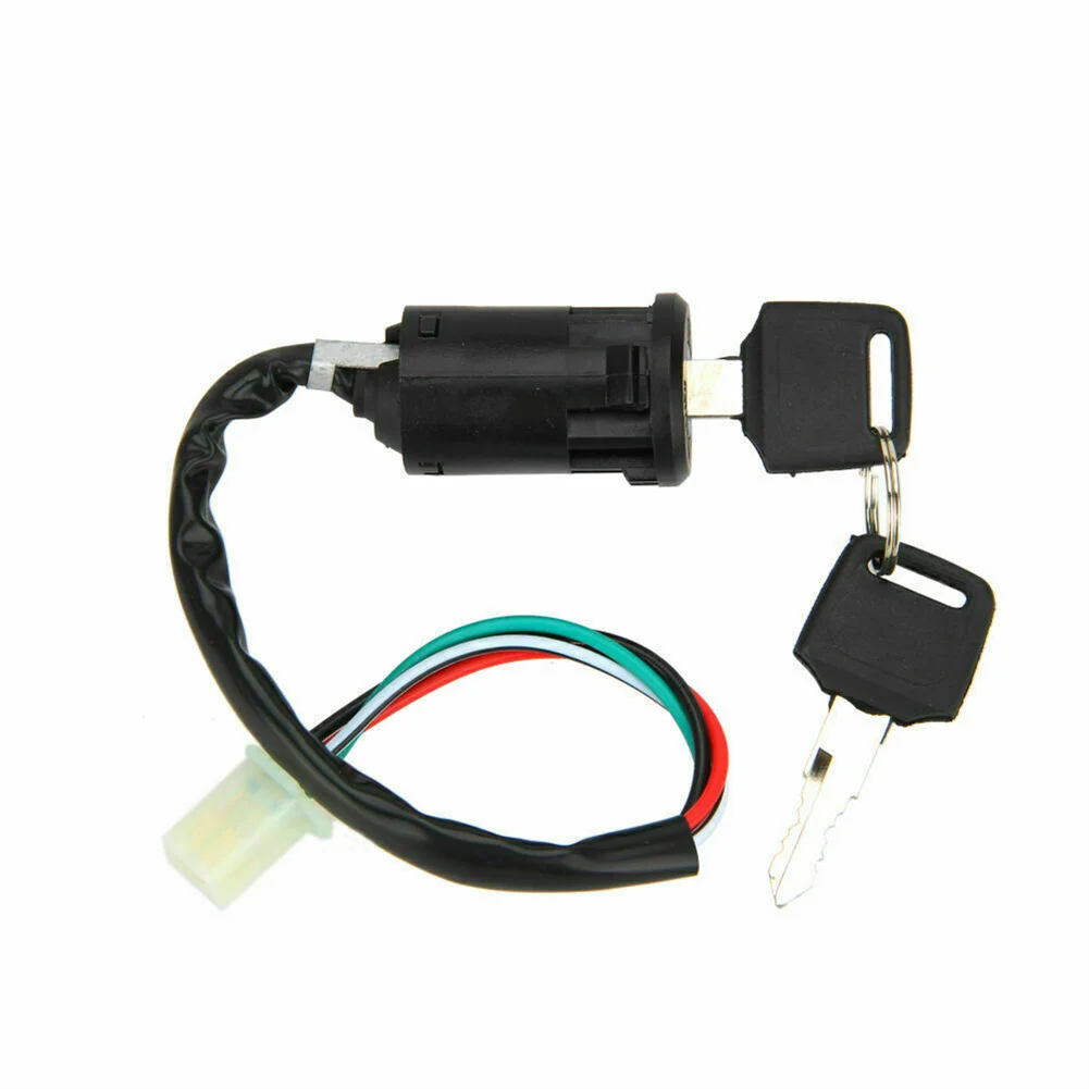 

Ignition Switch with Keys for ATV Key Ignition Switch for 50 70 90 110 125 150 250 CC 4 Wires With Male Plugs electric door lock