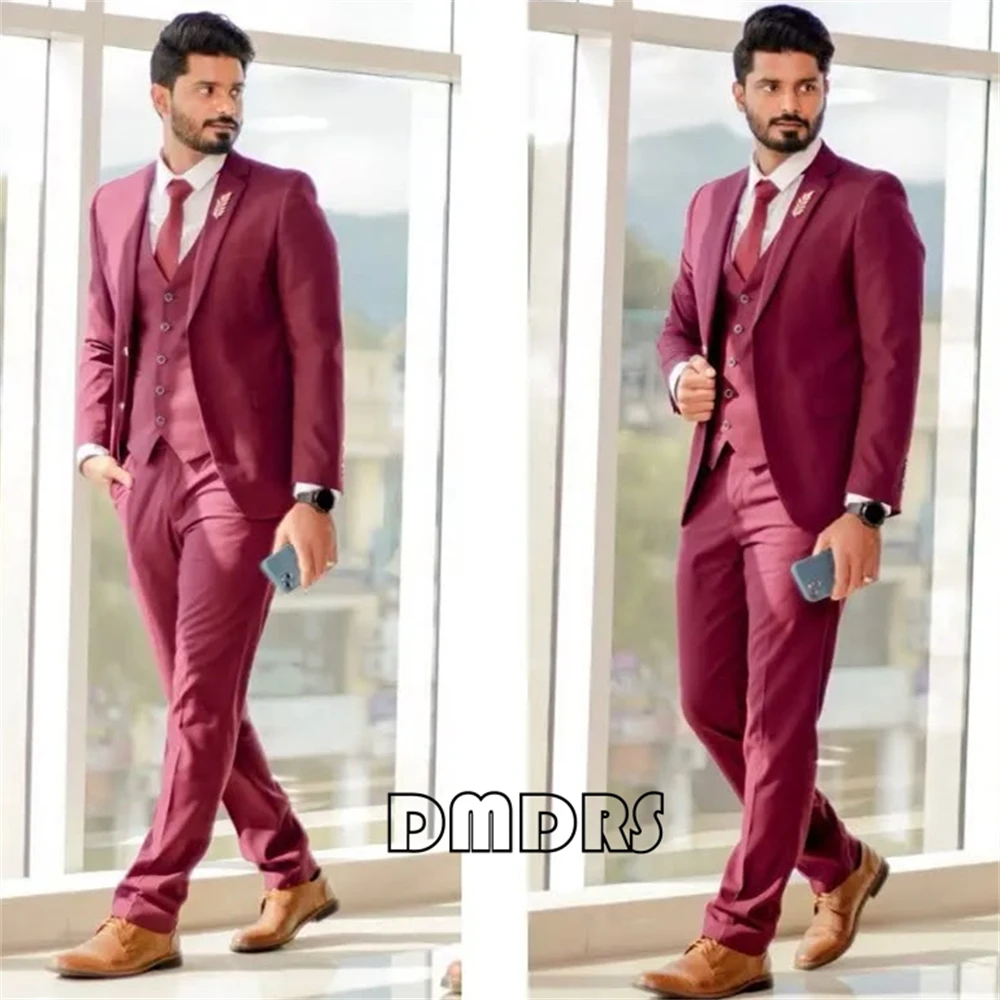 

Tailored Slim Fit Prom Tuxedo 3 Pieces Slim Fit Wedding Suits for Groom XXS-7XL Men's Suits Blazer Pants Vest Included