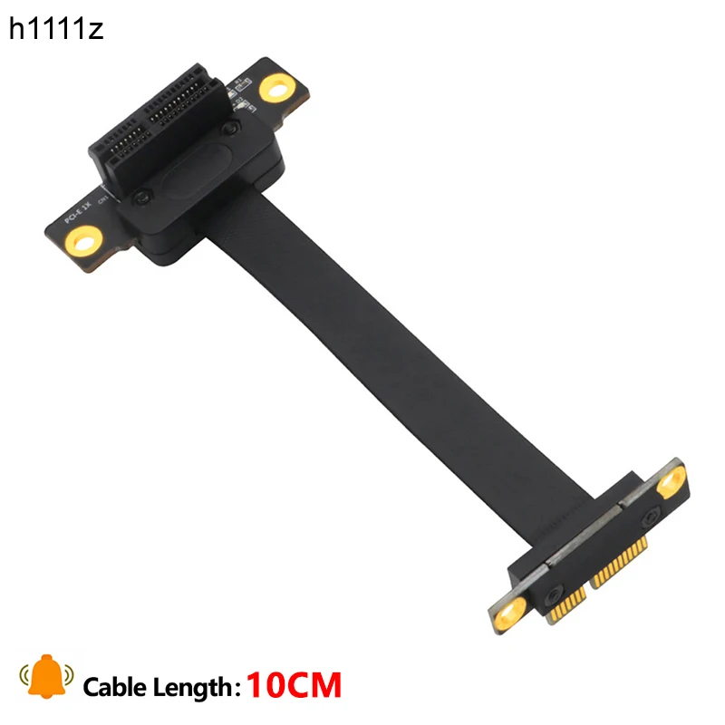 NEW PCIE X1 Riser Cable with 3.3V 12V Power LED Dual Vertical 90 Degree Direction PCI Express 3.0 36Pin 1X to 1X Extension Cable