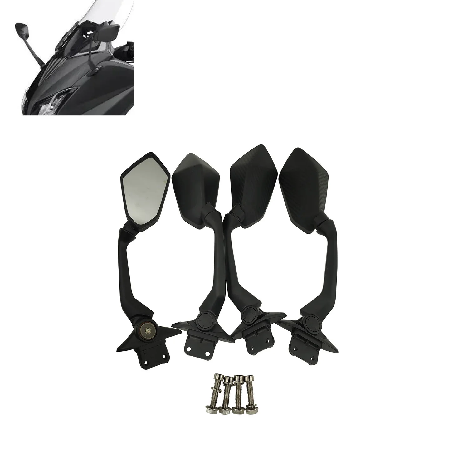 

Motorcycle Adjustable Side Rear view Mirror For Yamaha TMAX 530 T-MAX 530 2012-2019