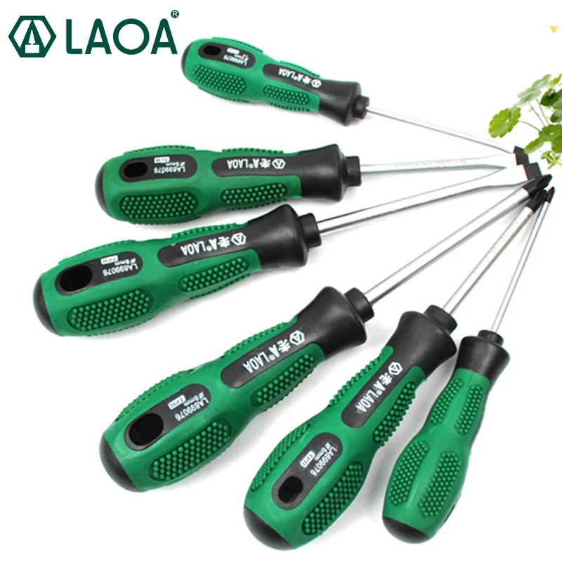 LAOA 6pcs Screwdriver Sets Philips Screwdriver Straight Screw Driver Household Tool Set Repair Toolkit