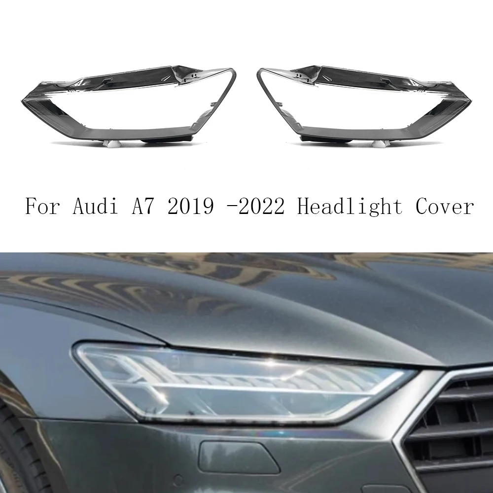 

Для Audi A7 2019 2020 2021 2022, крышка передней фары автомобиля, линза, чехол, абажур, фара, маска