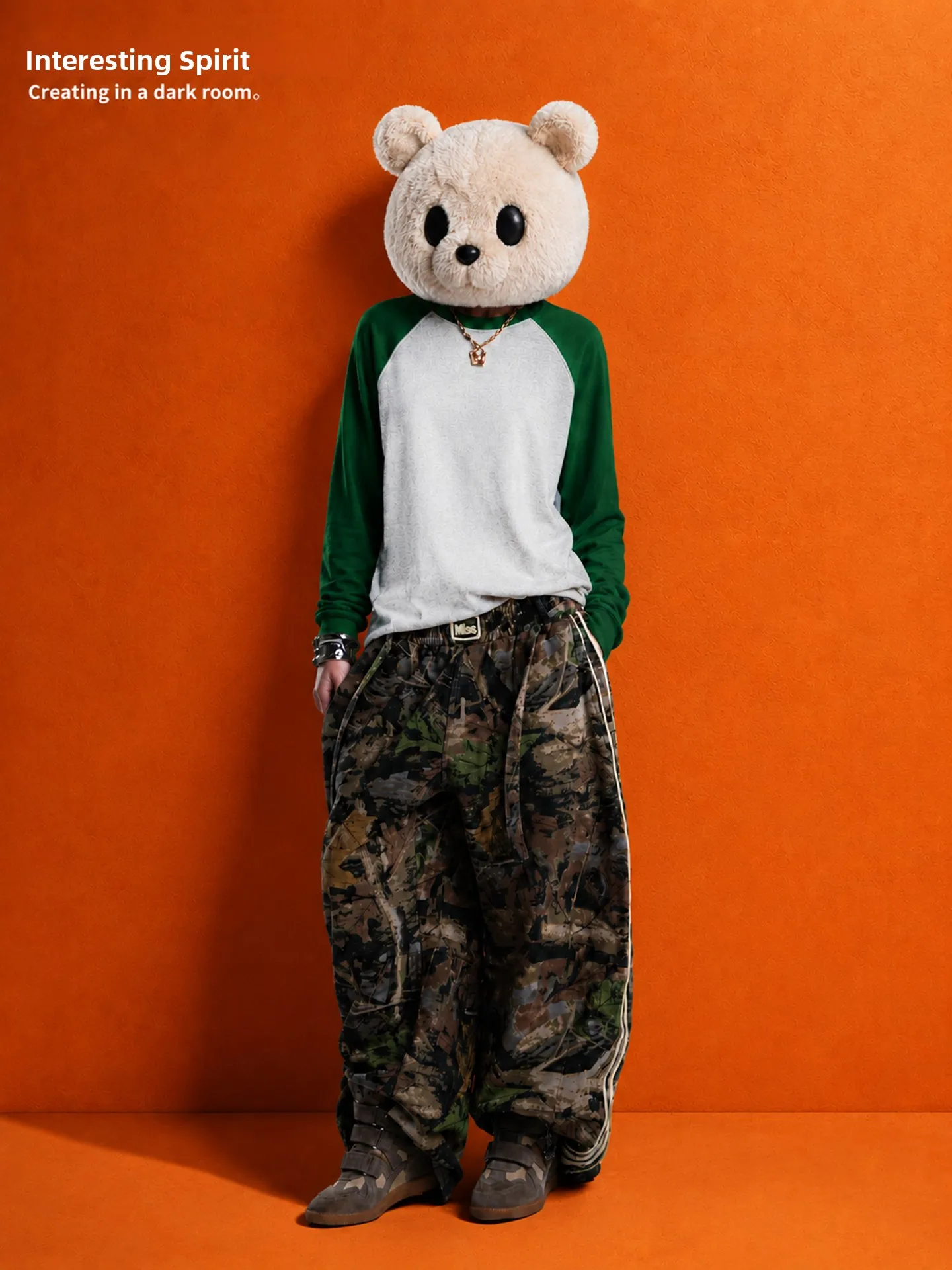 Interesting Soul Ame K American Streetwear Hip Hop Trendy Brand Ins  Shoulder Sleeve Unisex Long Sleeve Cotton T-Shirt
