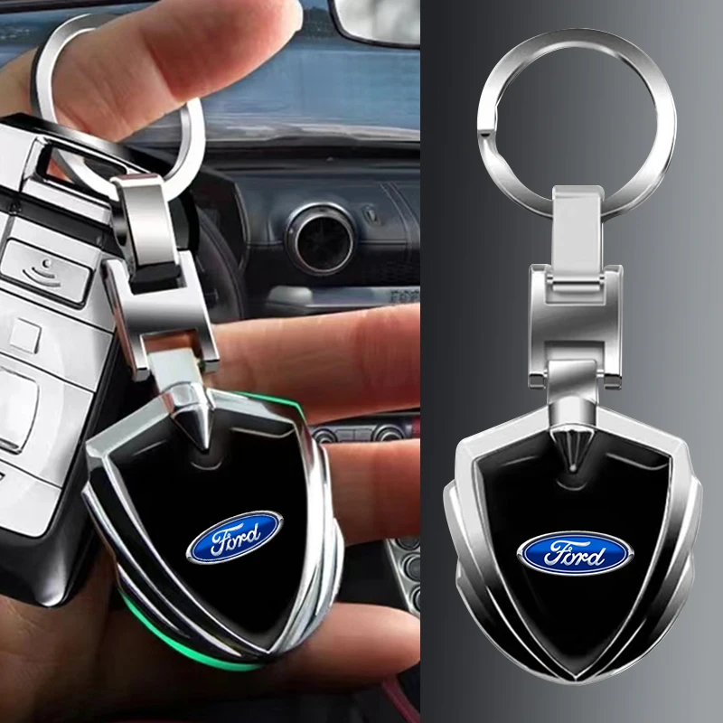 Car Key Ring Keychain Customizable Logo Car Key Accessories For Ford Focus Mondeo Kuga Fiesta MK7 Escort Explorer Edge 2 4 MK2