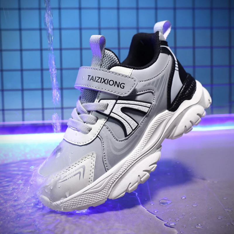 

Children Sneaker Boys Casual Shoes Leather Student Walking Shoes Kids Non-slip Lightweight Girls Sports Running Tennis Footwear