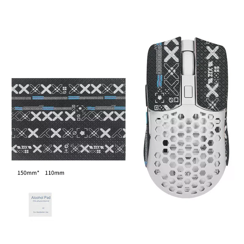 15*11cm DIY Anti-Slip Wireless Gaming Universal Style Mouse Sticker Sweat-Proof Mouse Grip Tape Wear-Resistant PC Desktop Laptop
