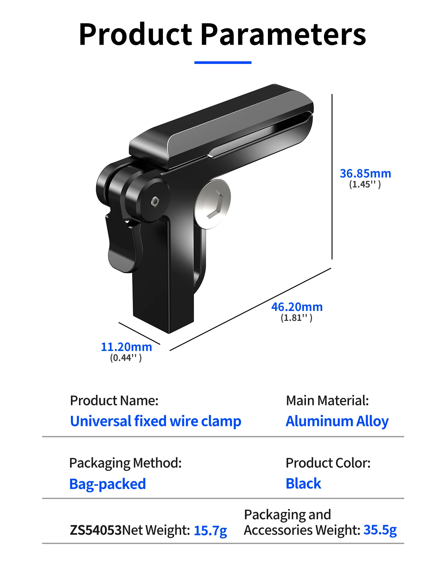 1/4“ Schloss Kamera HDMI-kompatible Kabelklemme DSLR Drahtclip Universal für Sony Canon Video Monitor Käfig Fotografie Rig L Platte – Detail 7