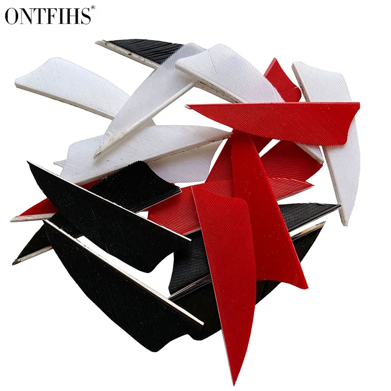 50Pcs 2'' Shield Arrow Feathers Fletching Fletches Turkey Feathers For Archery DIY Hunting  Shooting