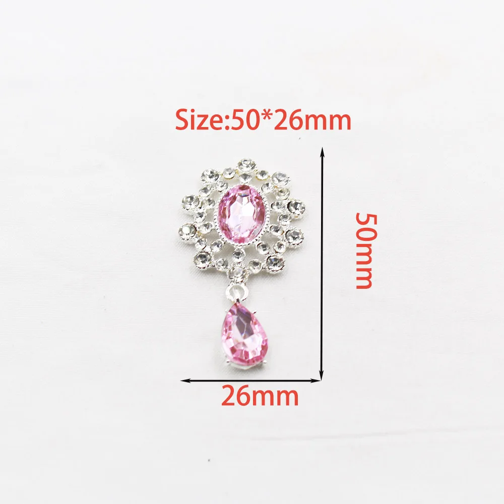 3pcs OFXSHIP French Court Style Alloy Flower Bead Count Glass Gem DIY Princess Skirt JK Accessory Materials