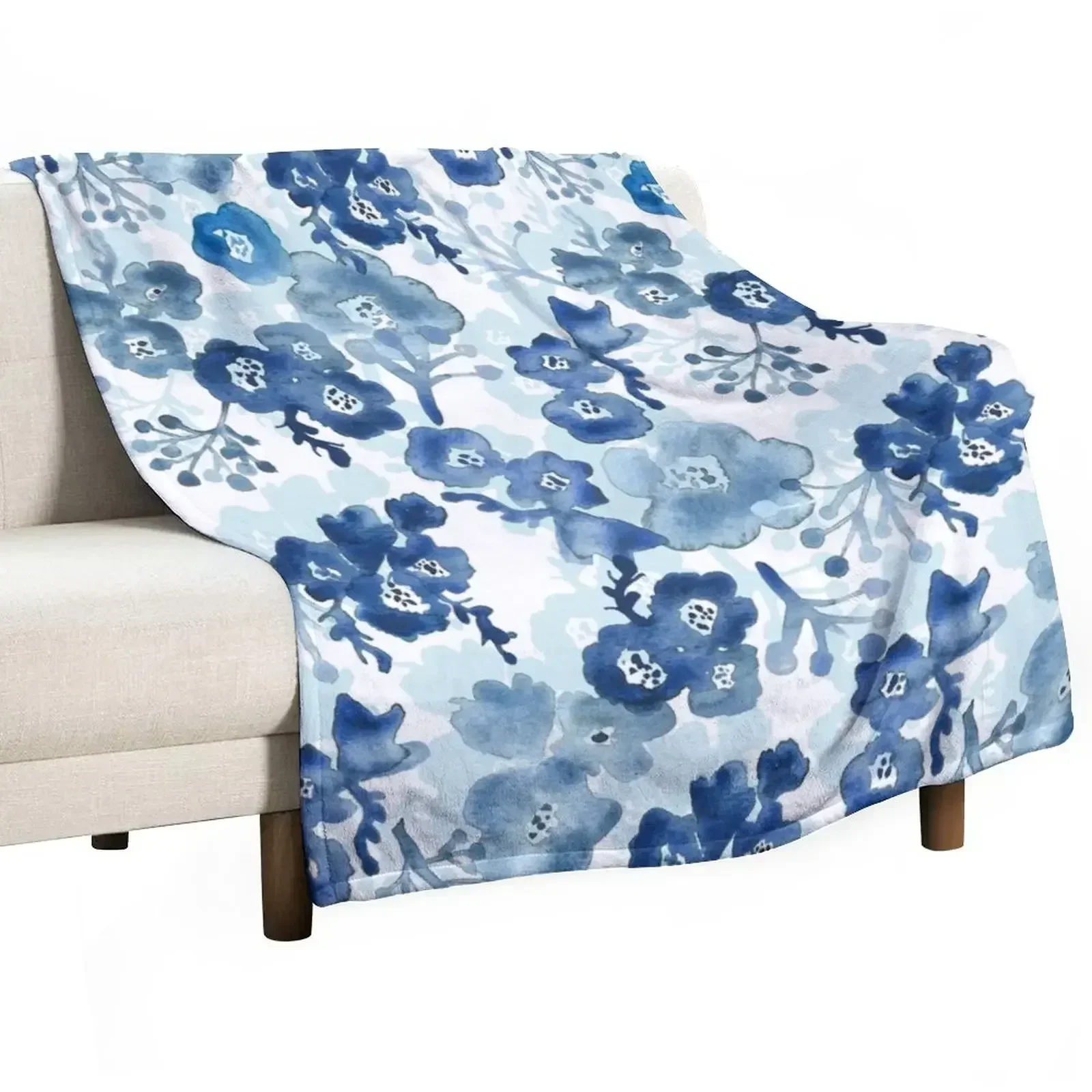 Blooms of Ink Throw Blanket heavy to sleep Luxury Brand Quilt Blankets