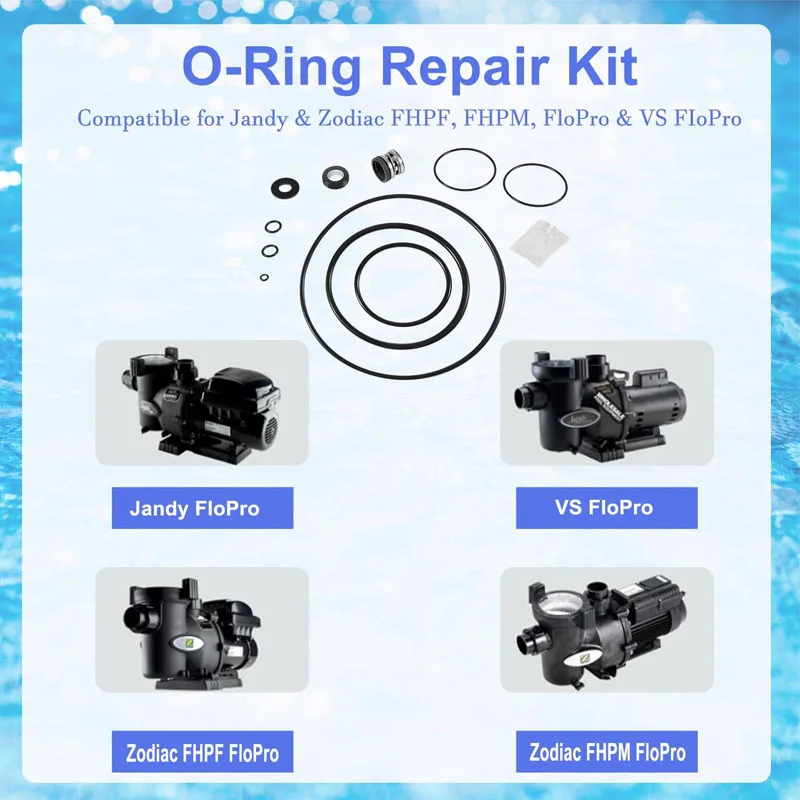 O-Ring Rebuild Repair Kit, for Jandy,Zodiac,FloPro&VS FloPro,FHPF, FHPM Pool Pump Seal Gasket,Valve Kit, PS-3890 Shaft Seal