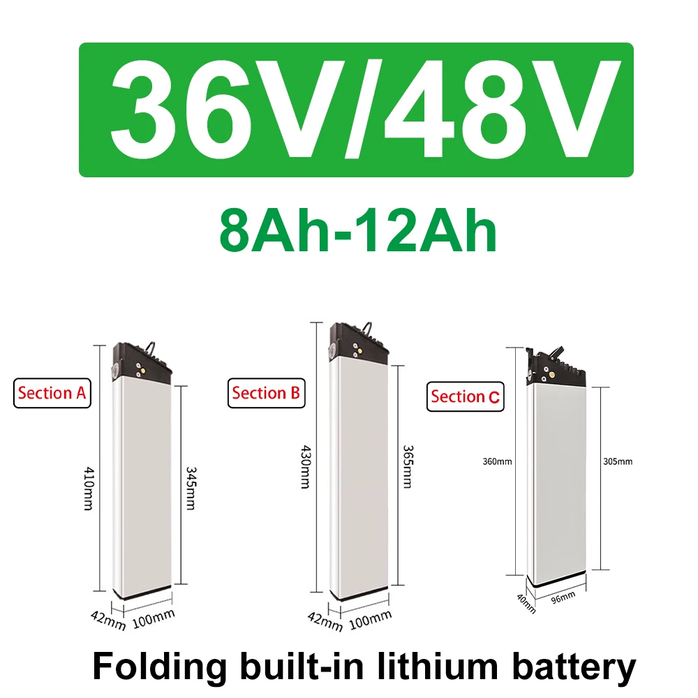 

8Ah 10Ah 12Ah Zhengbu Gotoku St. Lancelot 48v lithium battery Pride 36v folding electric car beam built-in lithium battery