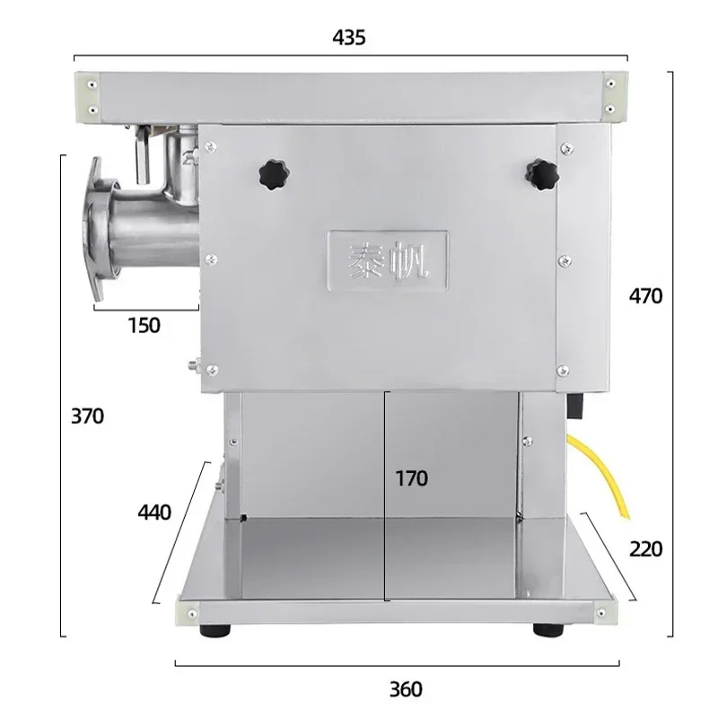 Commercial Meat Slicing Machine Electric Meat Cutting Machine 2200W Large Power Meat Mincer