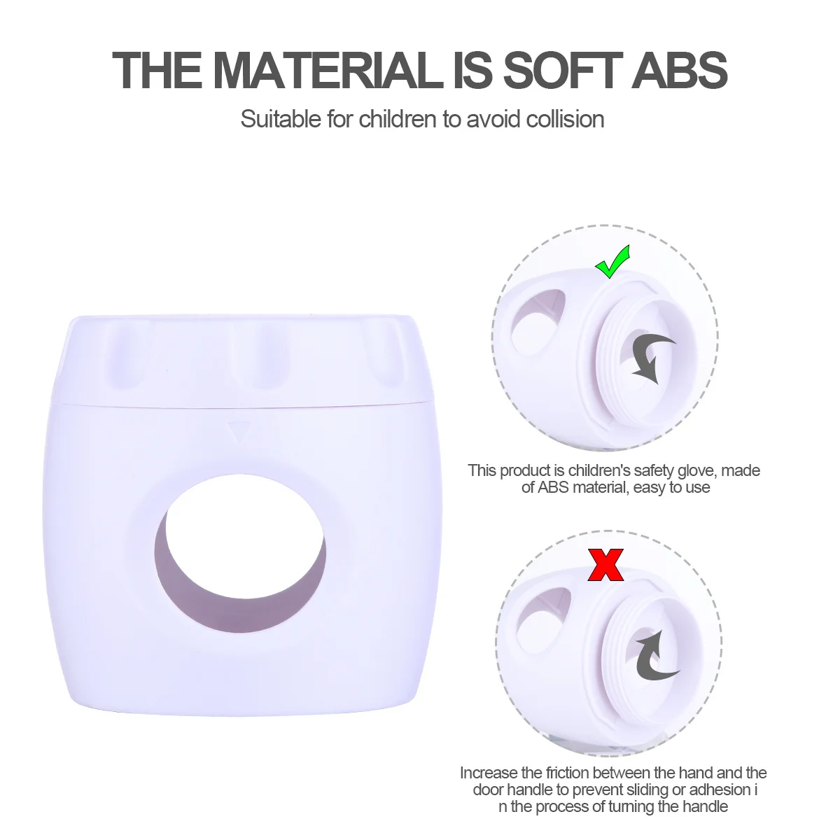 4 قطعة أقفال مقبض الباب حامي آمن للأطفال سهلة للبالغين يصعب للأطفال الصغار تصميم مضاد للتصادم مقبض الباب غطاء أمان
