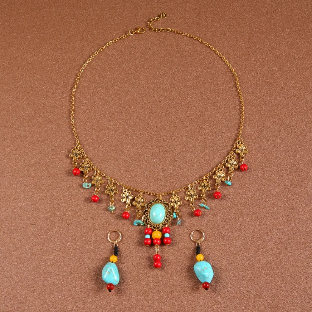 

Ethnic Style Bohemia Hair Chain Exotic Headbands Earring Ethnic Style Forehead Chain Eyebrow Pendant