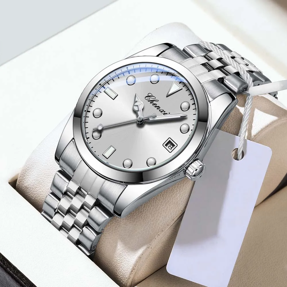 

CHENXI New Men's Fashion Trendy Quartz Watch Luminous Water-Resistant Date Function Ideal for Styling Gift for Men
