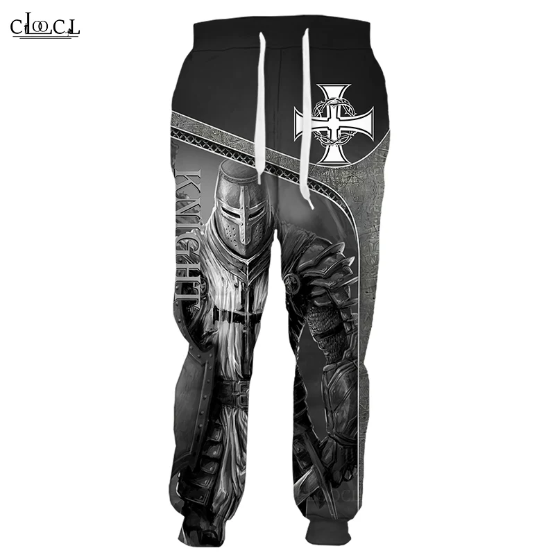 HX Popular Knights Templar Pants 3D Print Men Women Harajuku Trousers Fashion Casual All-match Jogging Sweatpants