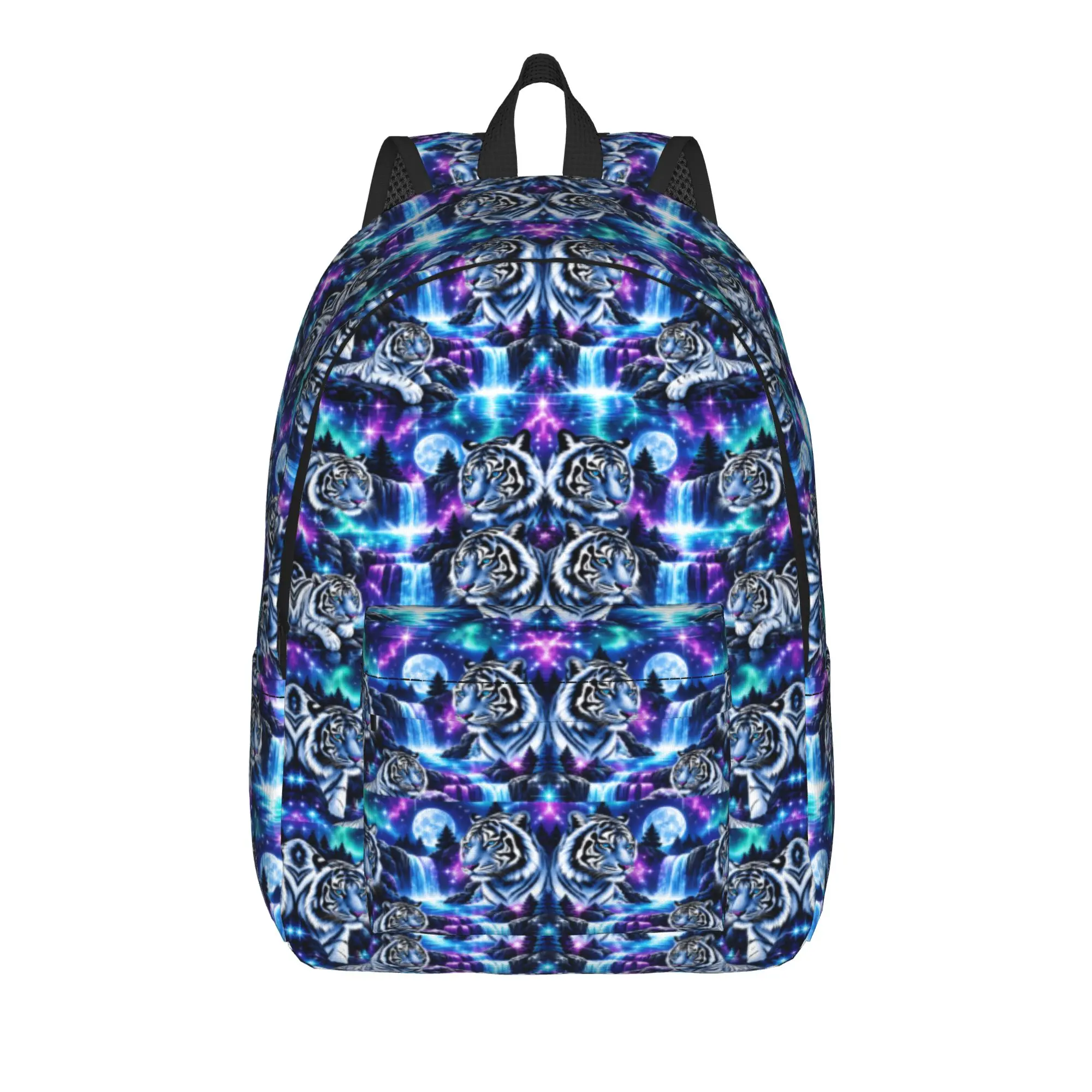 Tiger Patterned Backpack Flat 2d Digital Printing Streetwear Backpacks Student Travel Large High School Bags Design Rucksack