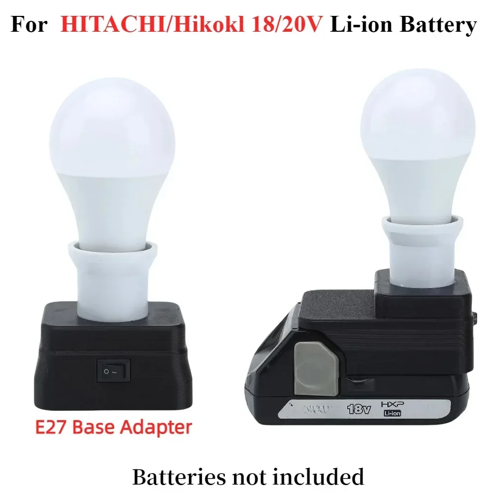 

Portable LED Work Light for HITACHI/Hikokl 18V HXP Li-ion Battery E27 Base Adapter 5W Ball Bulb Emergency Light（No Battery）