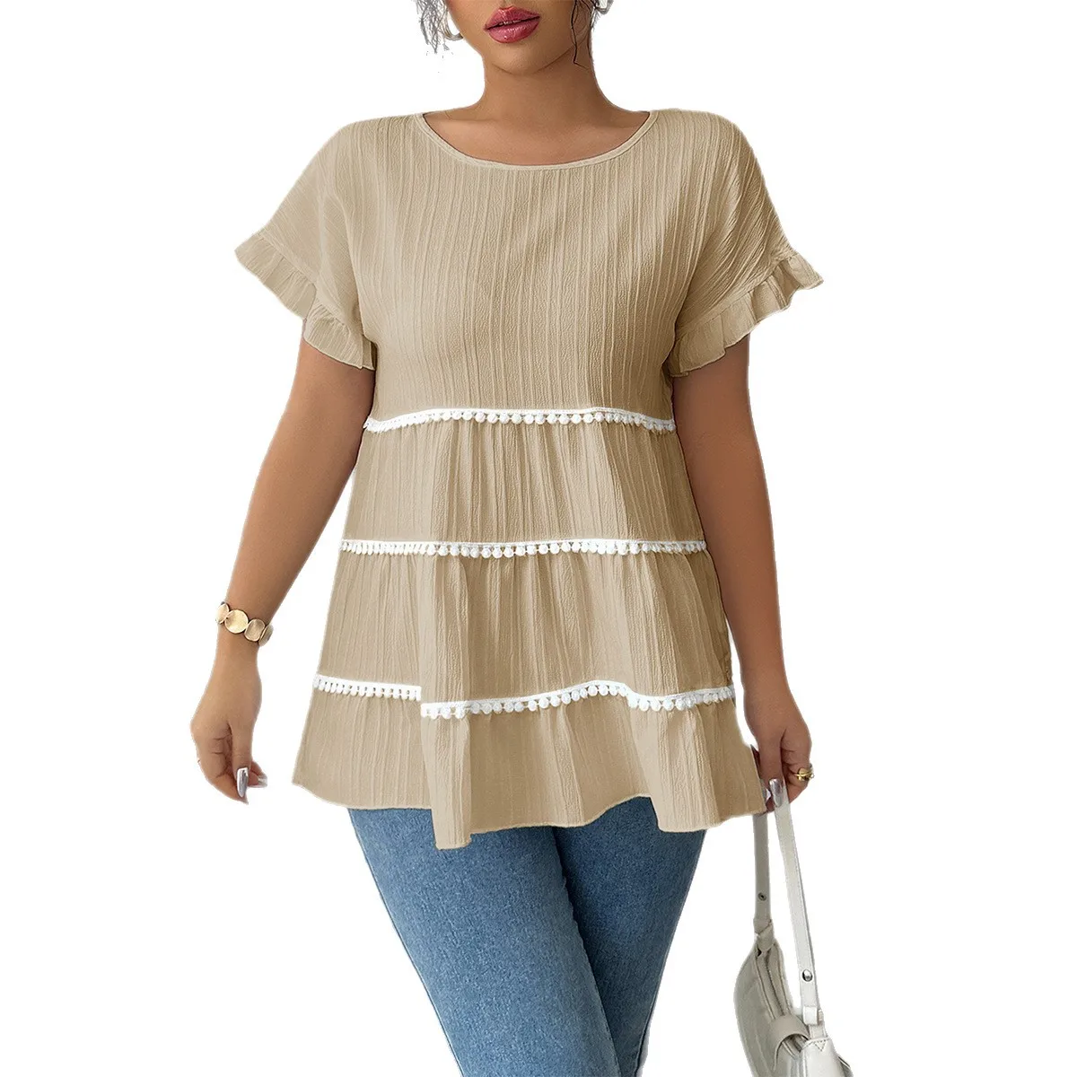 

Crew-Neck Short-sleeved Shirt Women's T-Shirt Clothes Woman Clothing Top Women Basic All-Match Tops Female Casual Tee Sexy