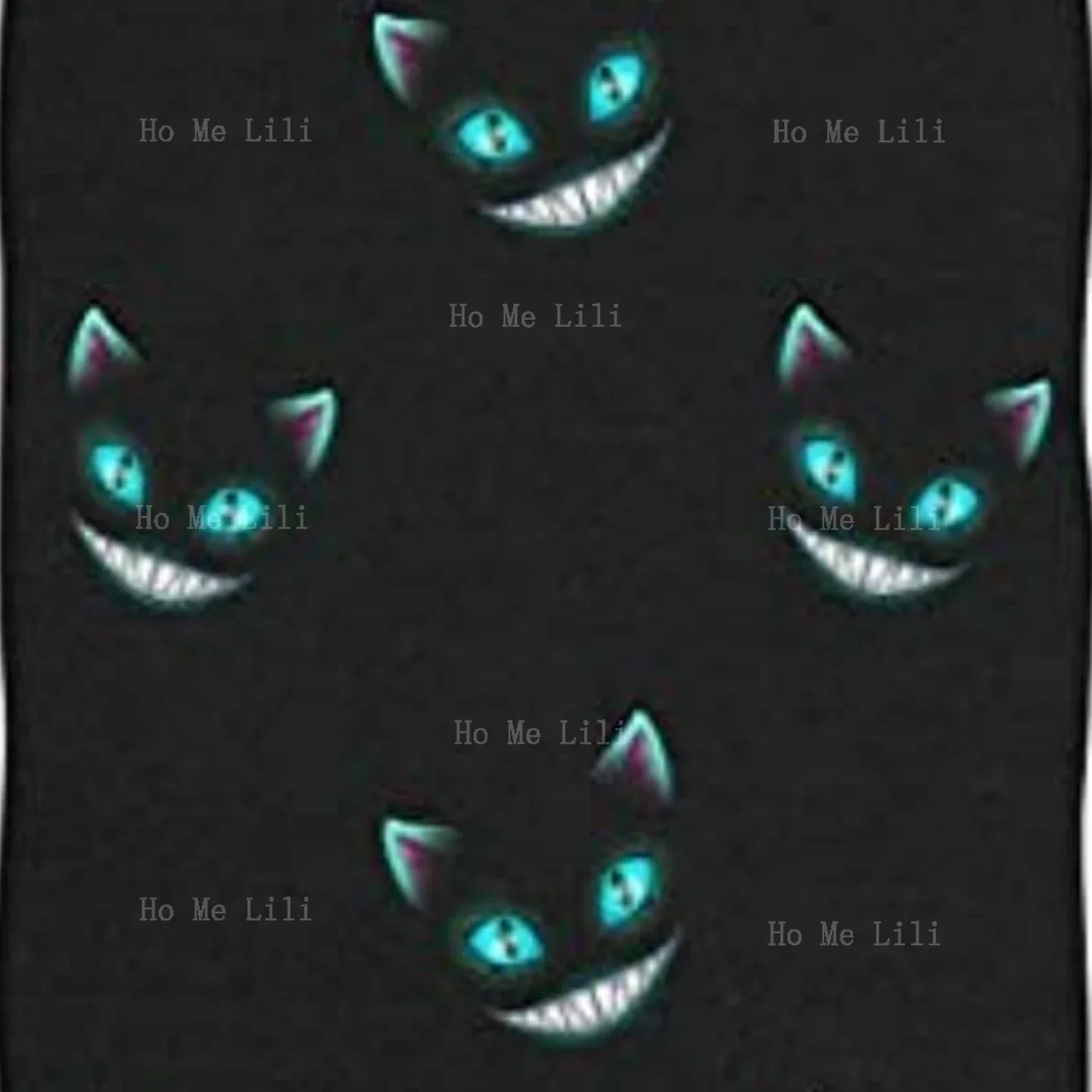 Fun And Cute Cheshire Cat Face Print Soft Large Hand Towel For Bathrooms Hotels Gyms And Kitchens