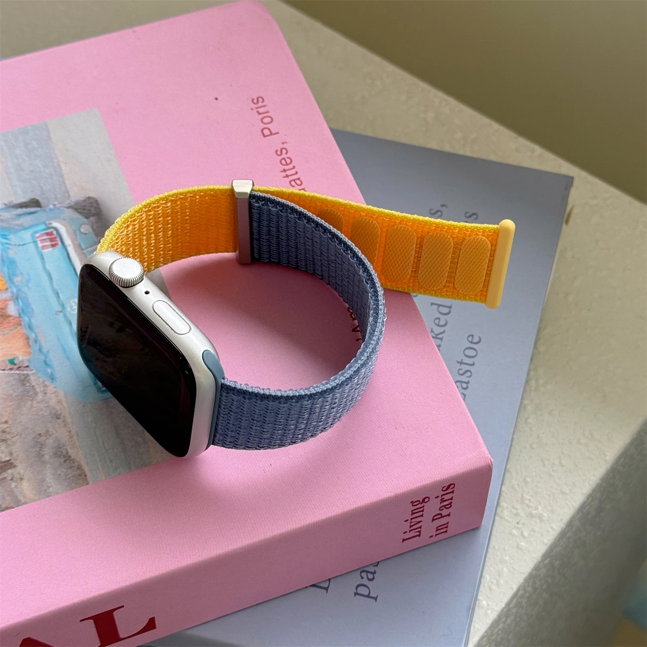 Pulseira de nylon monstro dopamina para iwatch 46mm 49 45mm 44 38 40mm, pulseira fofa ajustável para apple watch 11 10 9 8 7