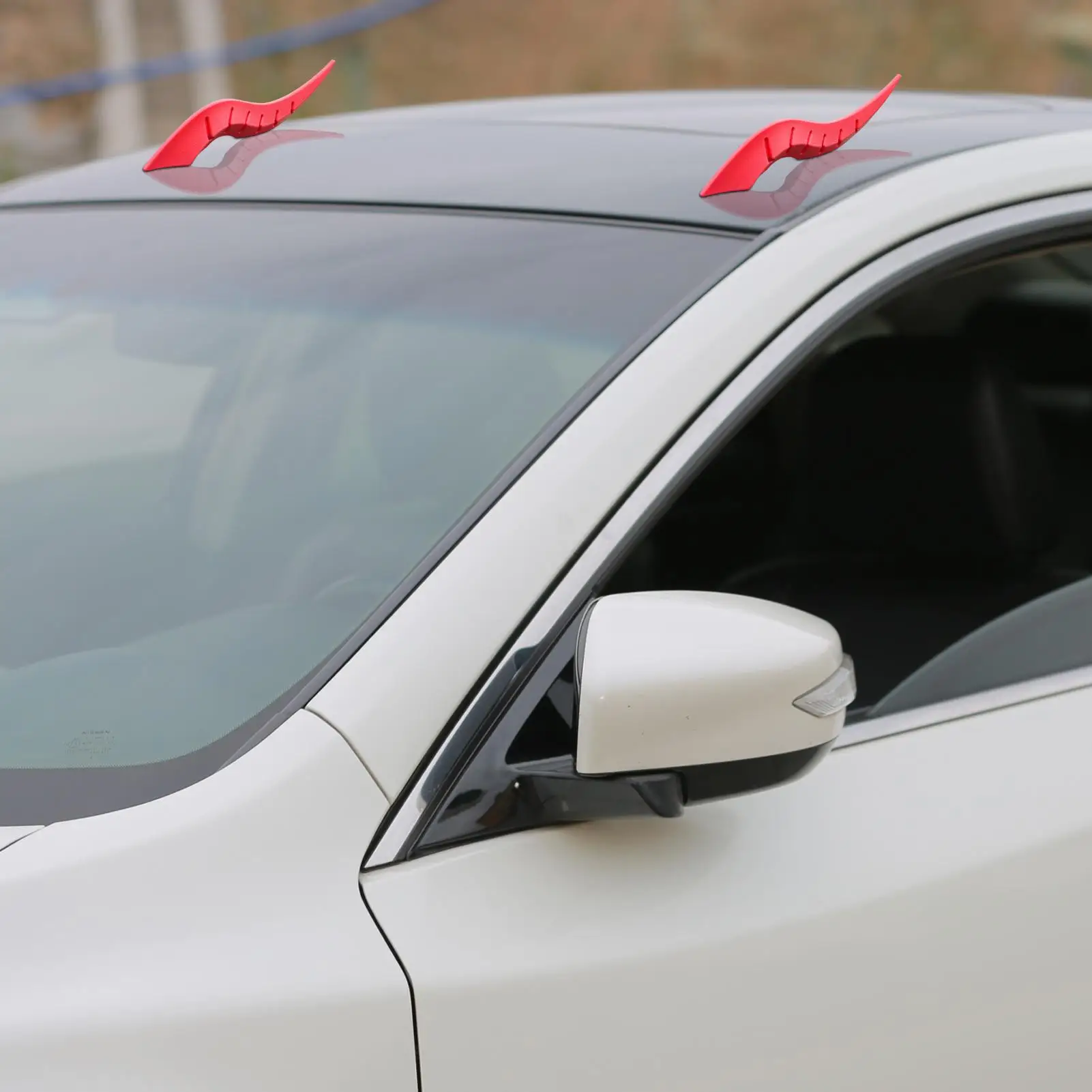 

Декоративные накладки на крышу автомобиля: 1 пара реалистичных драконьих рогов для тюнинга авто, украшение для ежедневных поездок и коммутинга