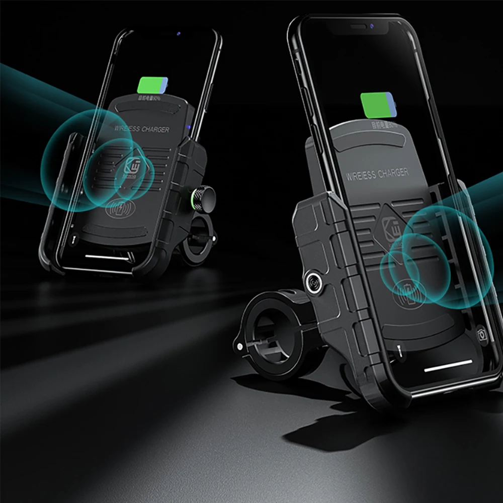 Motorcycle Phone Holder for Moto Motorbike Mirror Mobile Stand Support Charger Wireless Charging 1\